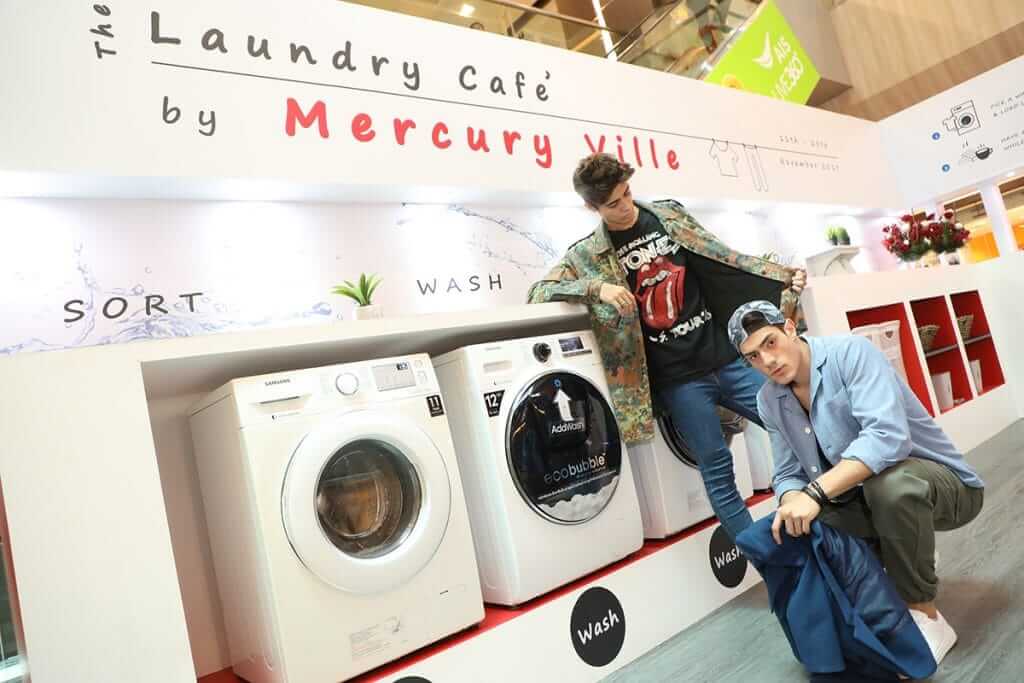เครื่องซักผ้าในงาน The Laundry Café - by The Mercury Ville @Chidlom