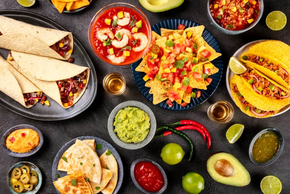 A stunning Mexican food spread